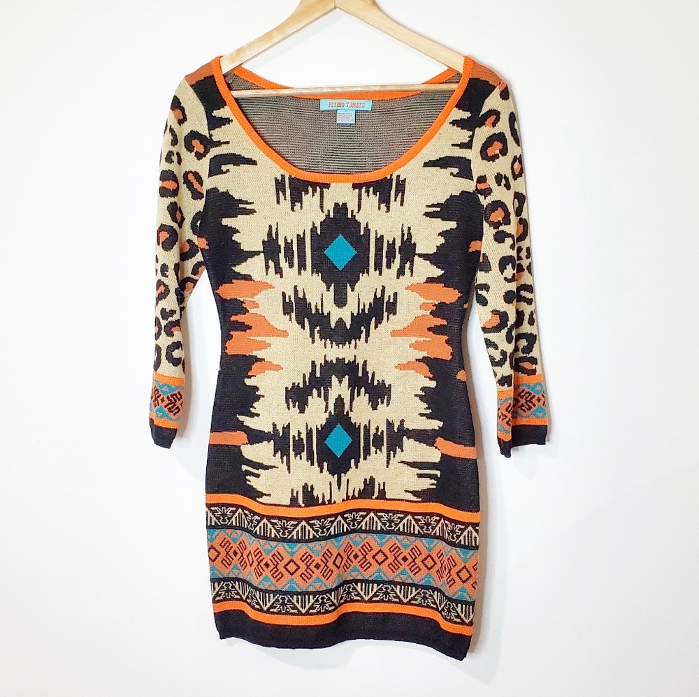 Flying Tomato Southwestern Print Dress Size Medium